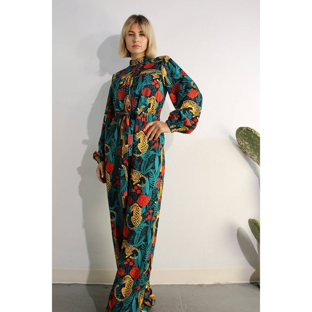 Floral Leopard Flightsuit