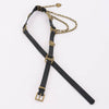 Heart Chain Belt: Black/Brass