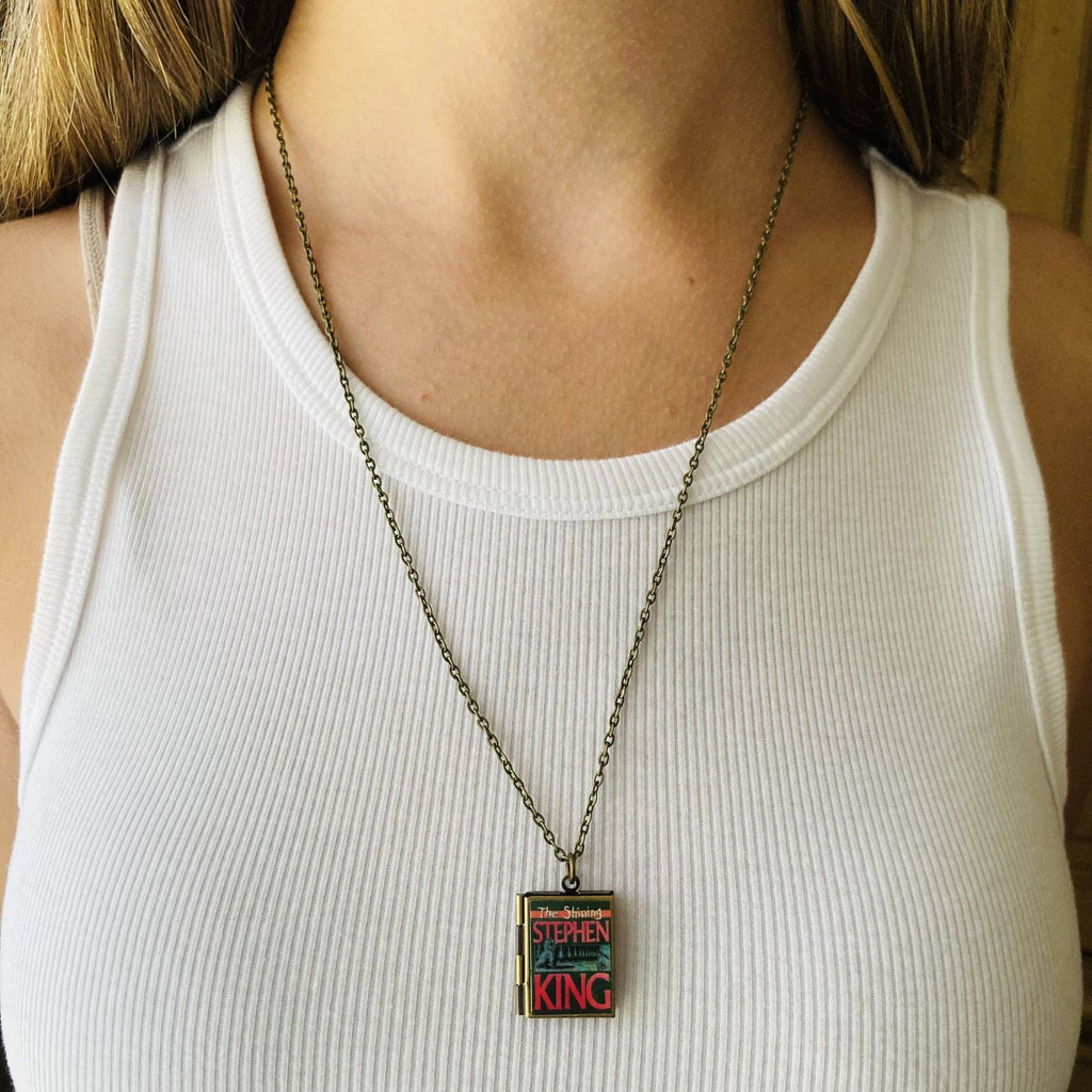 Book Locket Necklace - The Shining - Topiary Maze: Bronze