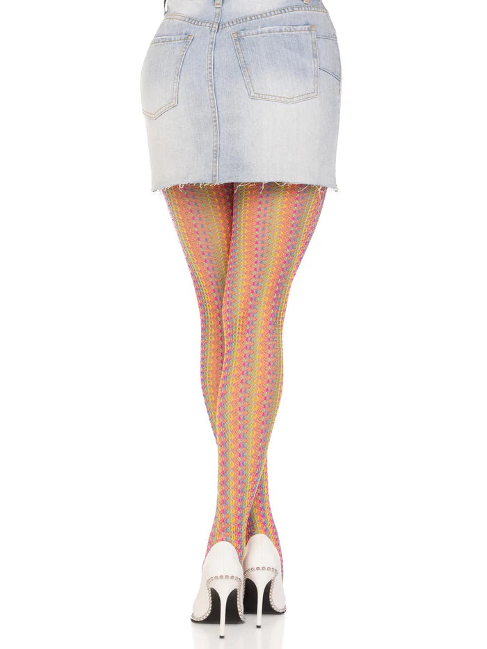 Rainbow Crochet Fishnets
