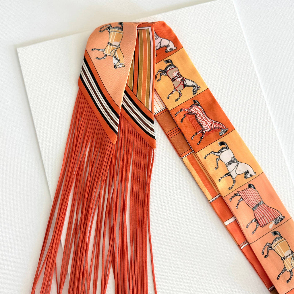 Fringe Scarf Horses: Orange