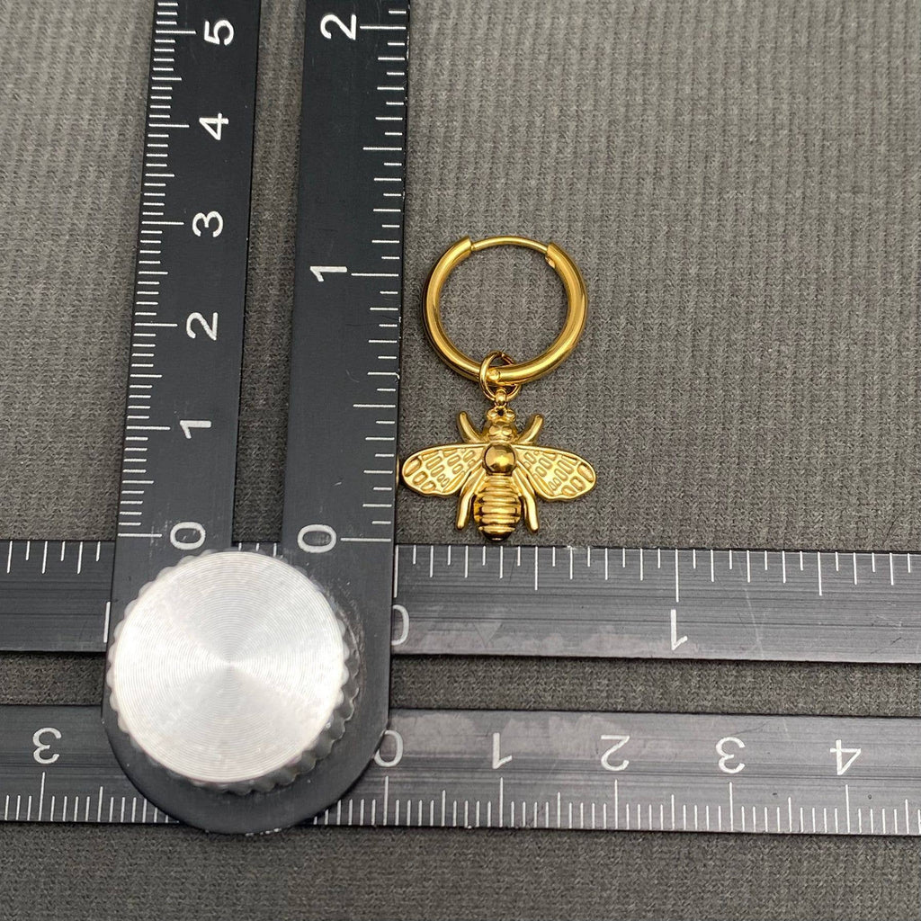Bee 18K Gold Plated Huggie Earrings