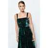 Emerald Velvet Bow-Back Maxi Dress