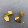 Twisted Scalloped Gold Plated Earrings