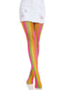 Neon Rainbow Striped Fishnets