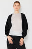 Ribbed Pleated Bolero: Black