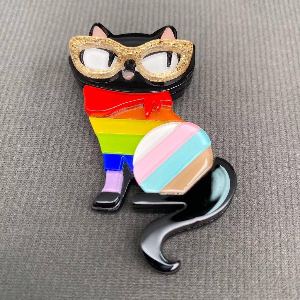 Cat Pride Acrylic Brooch