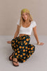 Pumpkin Print Wide Leg Pants