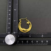Moon Star 18K Gold Plated Hoop Earrings
