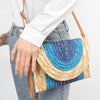 Straw Rainbow Envelope Purse: Pink