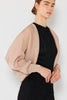 Rib Pleated Bolero: Beige
