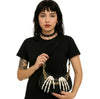 Skeleton Hands Black Handbag