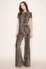Leopard Denim Jumpsuit