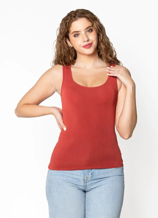 Bamboo Tank Top: Brick