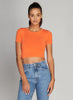 Bamboo Crop Top: Papaya