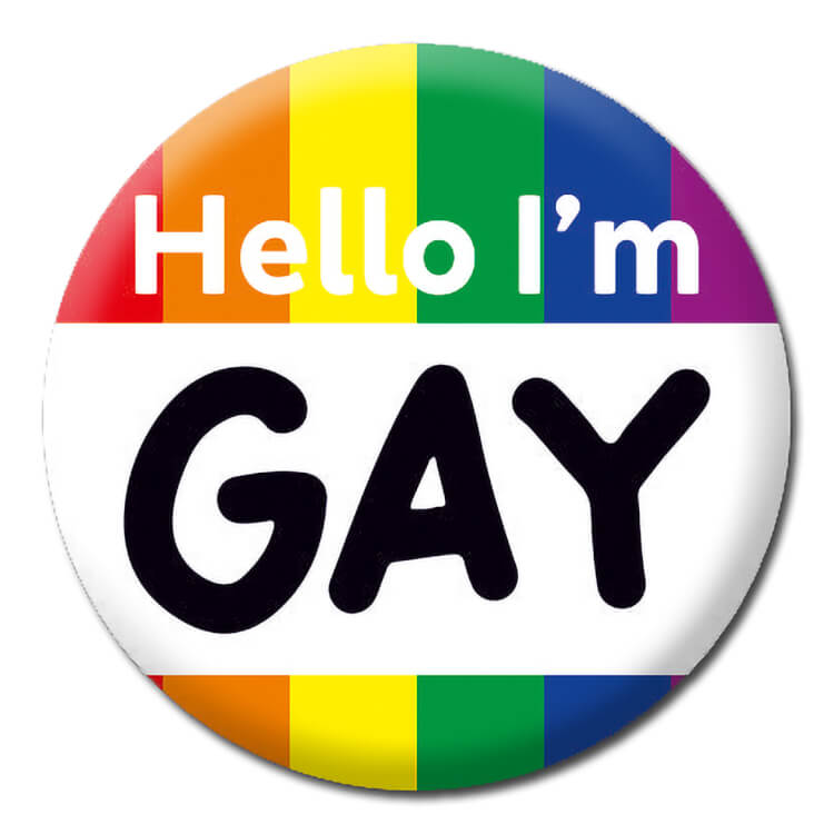 Hello I'm Gay Pin Badge