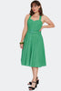 Green Love Embroidered Dress