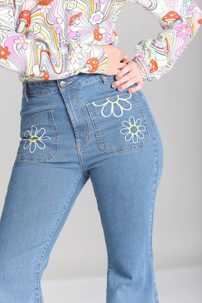 Flower Power Bellbottom Jeans