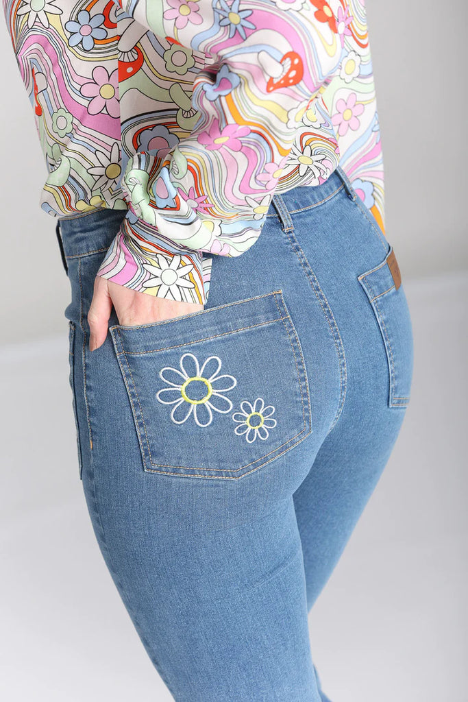 Flower Power Bellbottom Jeans