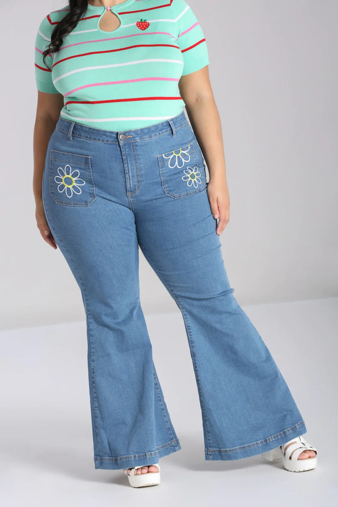 Flower Power Bellbottom Jeans