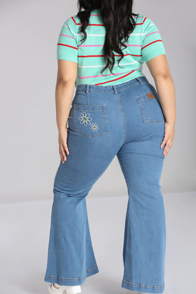 Flower Power Bellbottom Jeans