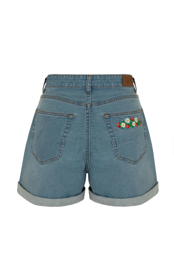 Strawberry Denim Shorts