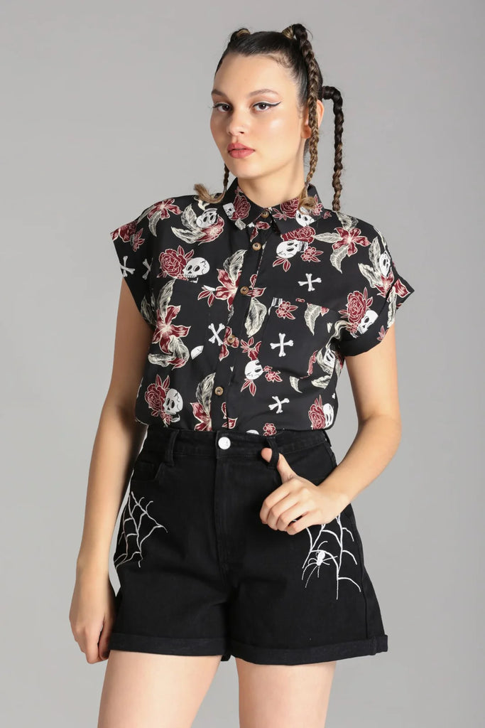 Alani Bone Garden Blouse