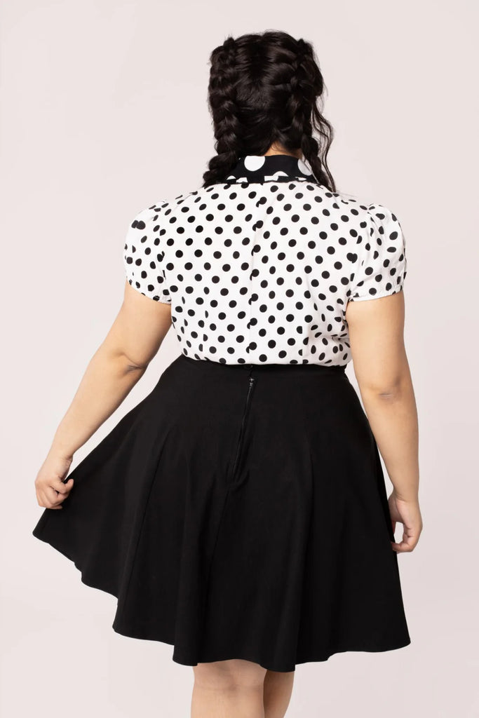 Shorter Swing Skirt: Black