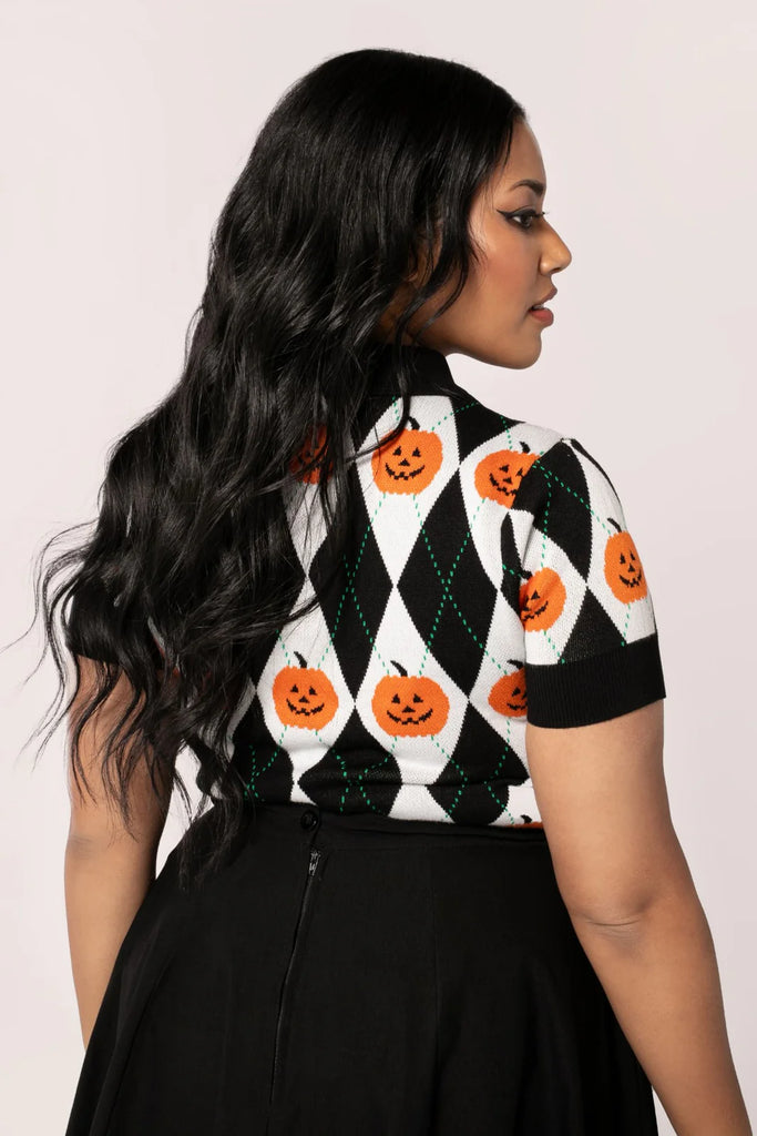 Pumpkin Head Knit Top