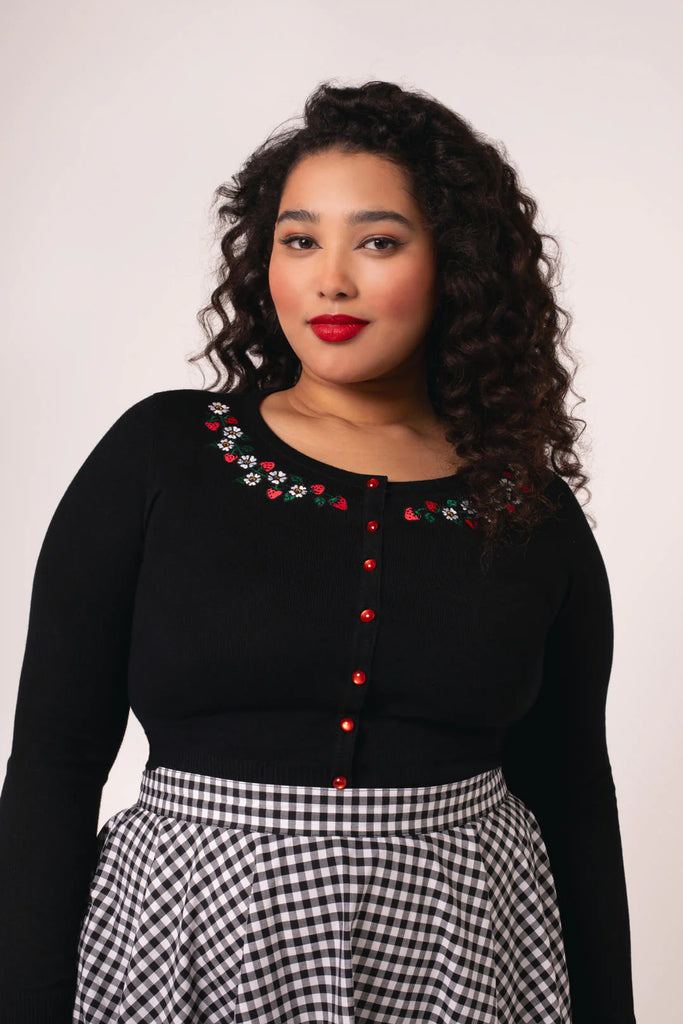 Francoise Strawberry Cardigan