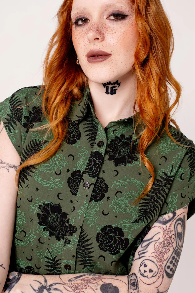 Mystical Moss Button Down Shirt