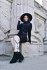 June Dress: Black/Purple