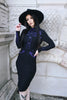 June Dress: Black/Purple