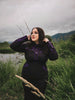 June Dress: Black/Purple