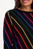 Sliding Rainbow Striped Sweater