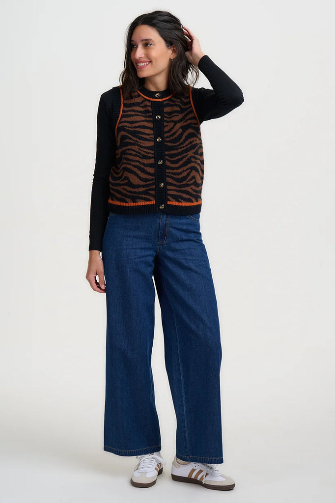 Knit Tiger Cardi-Vest