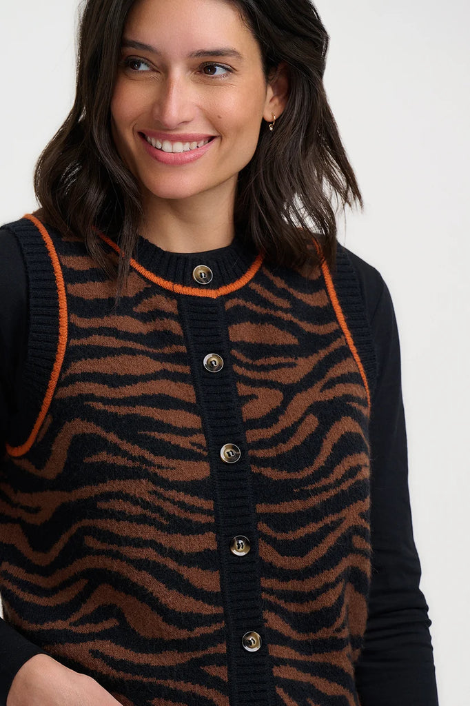 Knit Tiger Cardi-Vest