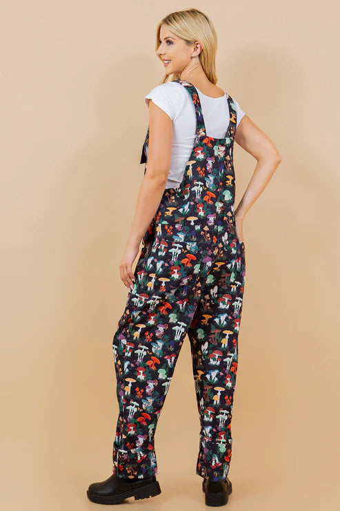 Night Shrooms Corduroy Overalls