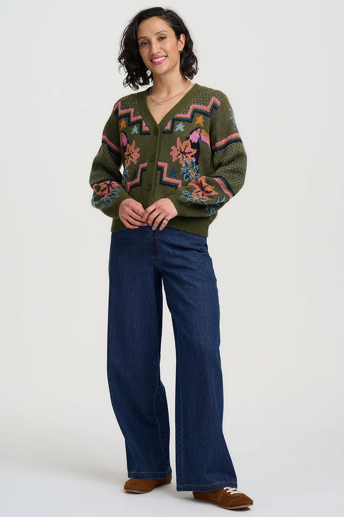 Geometric Toucans Cardigan
