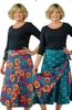 Reversible Wrap Skirt: Dahlia & Sky