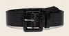 Black Faux Alligator Patent Belt