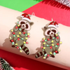 Curious Raccoons Christmas Earrings
