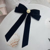 Black Velvet Bow Pin
