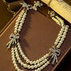 Bows And Pearls Princess Necklace