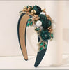 Ornate Festive Headband: Emerald