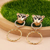 Leopard Doorknocker Earrings