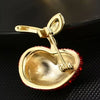 Rhinestone Cherry Brooch
