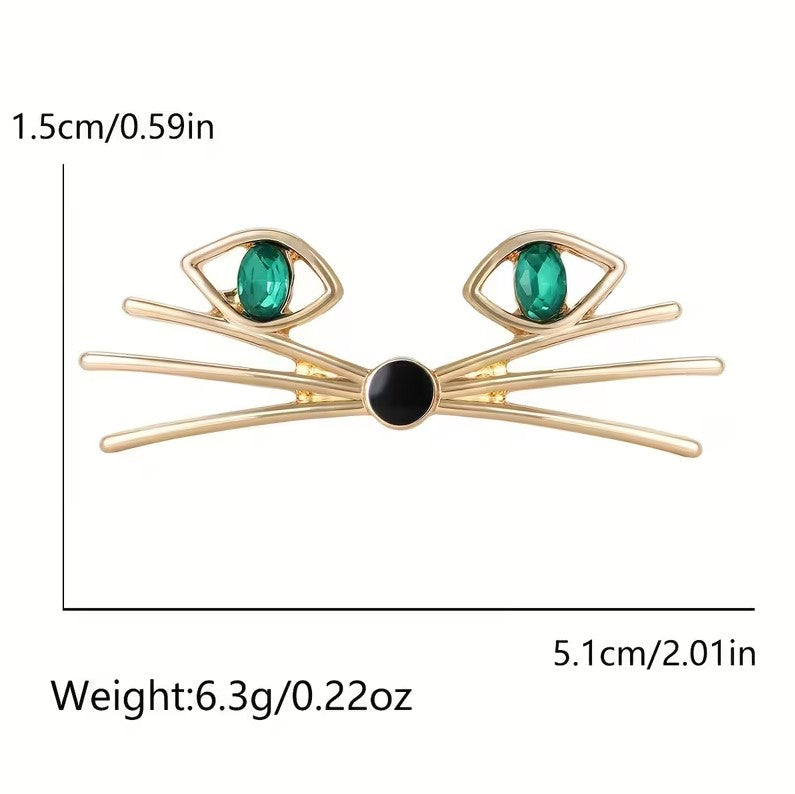 Abstract Cat Face Brooch