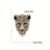 Gold Leopard Head Brooch