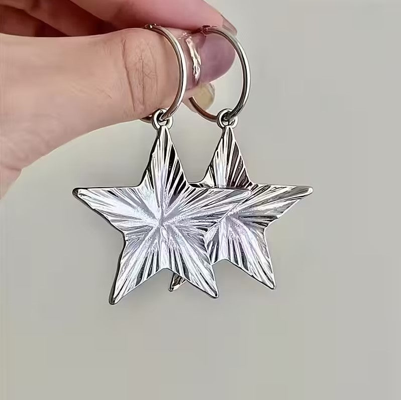 Silver Star Earrings